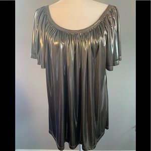 LAROK Silver Gunmetal Top Size Large Nordstrom